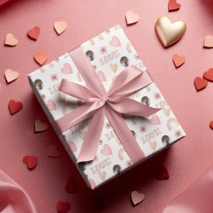 Papier Cadeau Love Boho Rainbow Photo Papier d'enveloppement