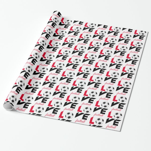Papier Cadeau Love football (Déroulé)