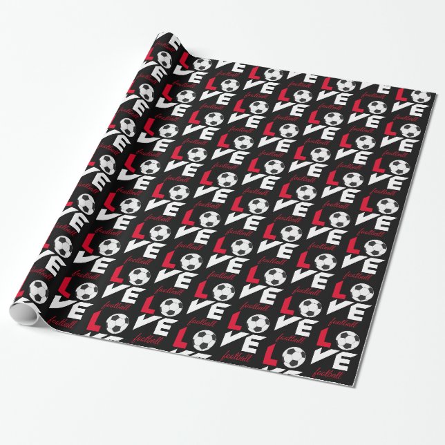 Papier Cadeau Love football (Déroulé)