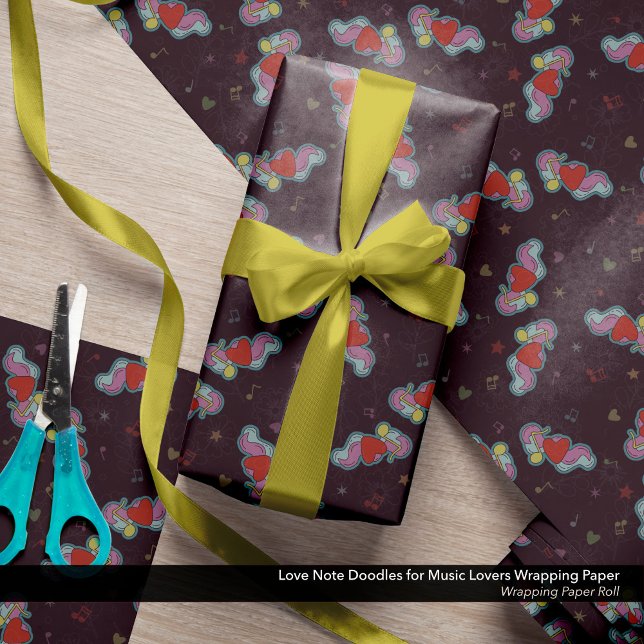 Papier Cadeau Love Note Doodles for Music Lovers (Love Note: Doodles for Music Lovers Wrapping Paper Roll)