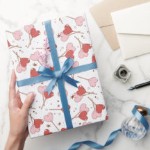 Love Pop Retro papier d'enveloppement de Valentine