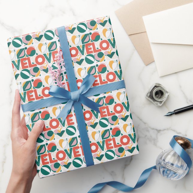 Papier Cadeau LOVE print Valentines Day Love Wrapping Paper (Cadeaux)