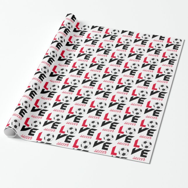 Papier Cadeau Love soccer (Déroulé)