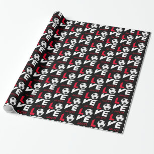 Papier Cadeau Love soccer