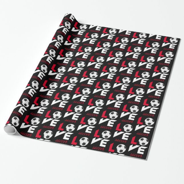 Papier Cadeau Love soccer (Déroulé)