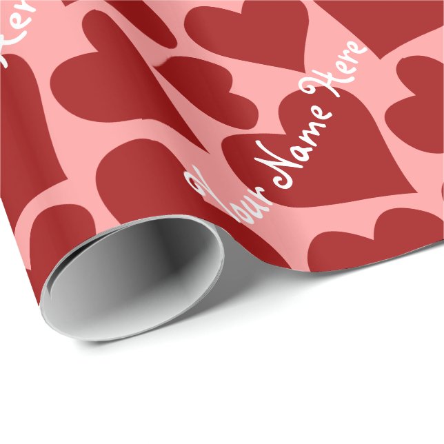Papier Cadeau Love Wrapping Papier Valentines Cadeaux Personnali (Coin rond)
