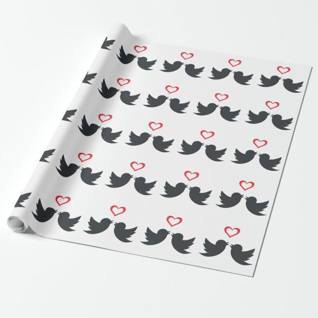 PAPIER CADEAU LOVEBIRDS (Déroulé)