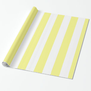 Papier Cadeau Lt Jaune Blanc Extra Grand Motif de bande