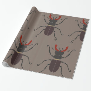 Papier Cadeau Lucane élégant minimaliste insecte