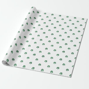 Papier Cadeau Lucky Little Four Leaf Cloches Saint Patricks Day