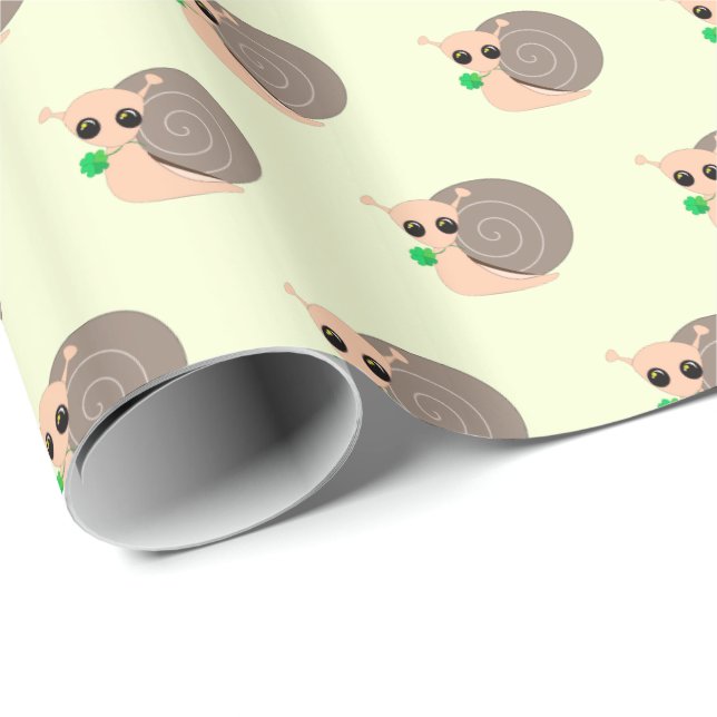 Papier Cadeau Lucky Snail (Coin rond)