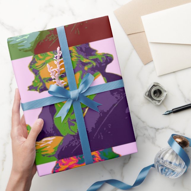 Papier Cadeau Ludwig Van Beethoven Papier d'enveloppement d'art  (Cadeaux)