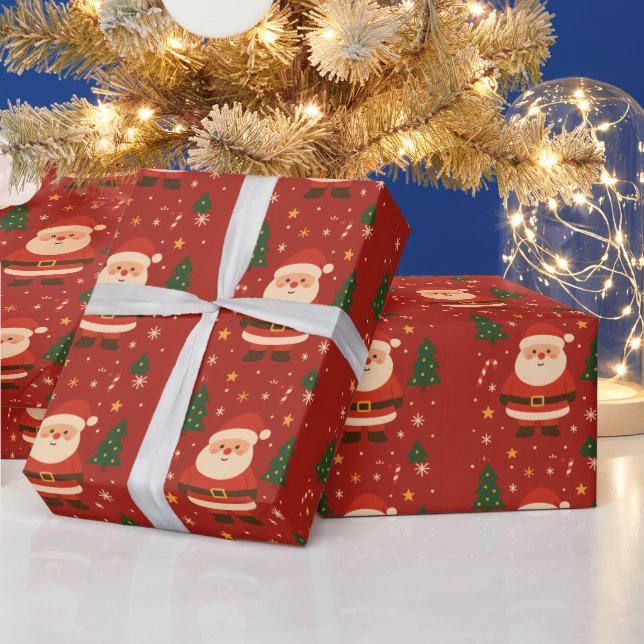 Papier Cadeau Lueur festive des Fêtes (Vacances)
