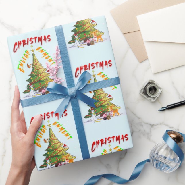 Papier Cadeau Lumière de Noël (Cadeaux)