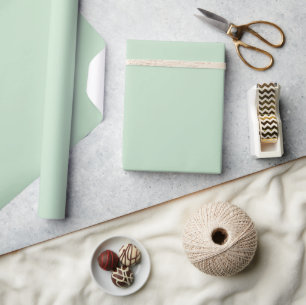 Papier Cadeau Lumière minimaliste Celadon vert clair couleur sol