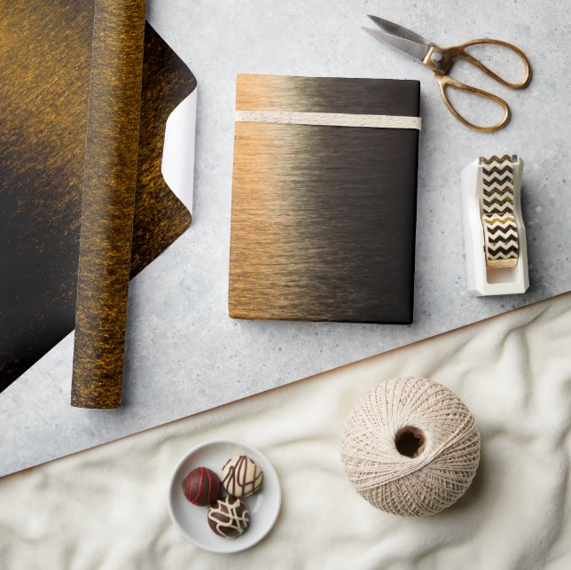 Papier Cadeau Lumières Abstraites mer brillant bronzé réflexion (Artisanat)