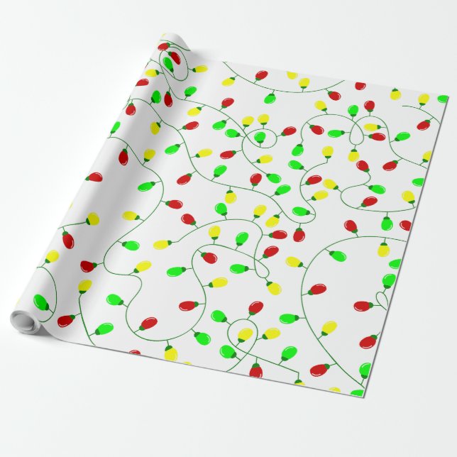 Papier Cadeau lumières d'arbre de noël (Déroulé)