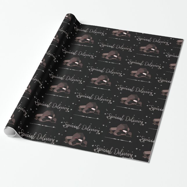 Papier Cadeau Lumières de script de livraison spéciale sarcastiq (Déroulé)