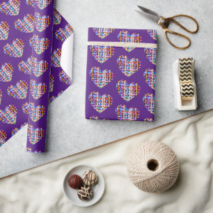Papier Cadeau Lumières du coeur