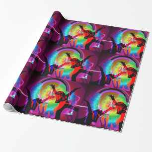 Papier Cadeau Luminosité Dans La Fête De Danse Sombre