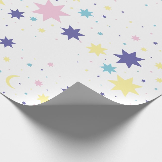 Papier Cadeau Lune et étoiles. (Coin)