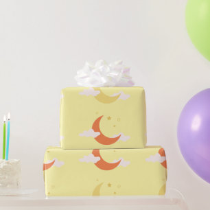 Papier Cadeau Lune et étoiles