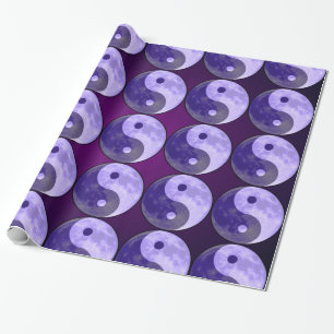 Papier cadeau Lune Violette Yin Yang