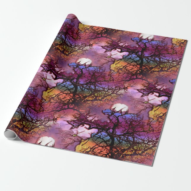 Papier Cadeau Lunes dans les arbres.... (Déroulé)