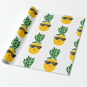 Papier Cadeau lunettes de soleil en forme de coeur kawaii ananas