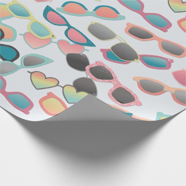 Papier Cadeau Lunettes de soleil éparses  (Coin)