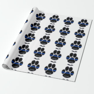 Papier Cadeau L'unité K-9 amincissent Blue Line