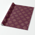 Papier Cadeau Lustre vintage Paris bordeaux et violet<br><div class="desc">Papier d'emballage motif lustre vintage Paris bordeaux rouge et or.</div>