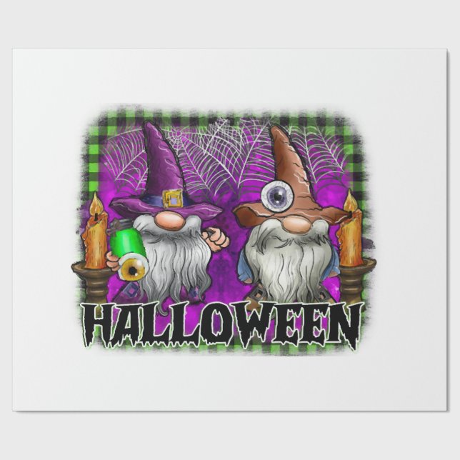 Papier Cadeau Lutin d'Halloween (Plat)