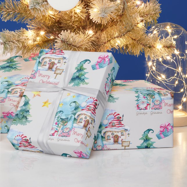 Papier Cadeau Lutins de Noël (Vacances)
