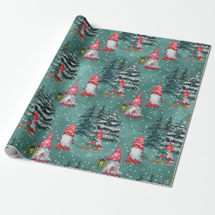 Papier Cadeau Lutins en hiver