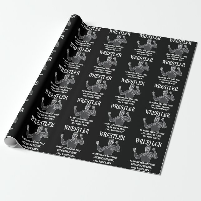 Papier Cadeau Lutte Inspirante de Catch (Déroulé)