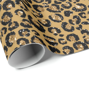 Papier Cadeau Lux animal d'Africain de miel de noir d'or de