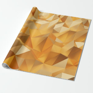 Papier Cadeau Luxe design moderne or polygone arrière - plan 3d
