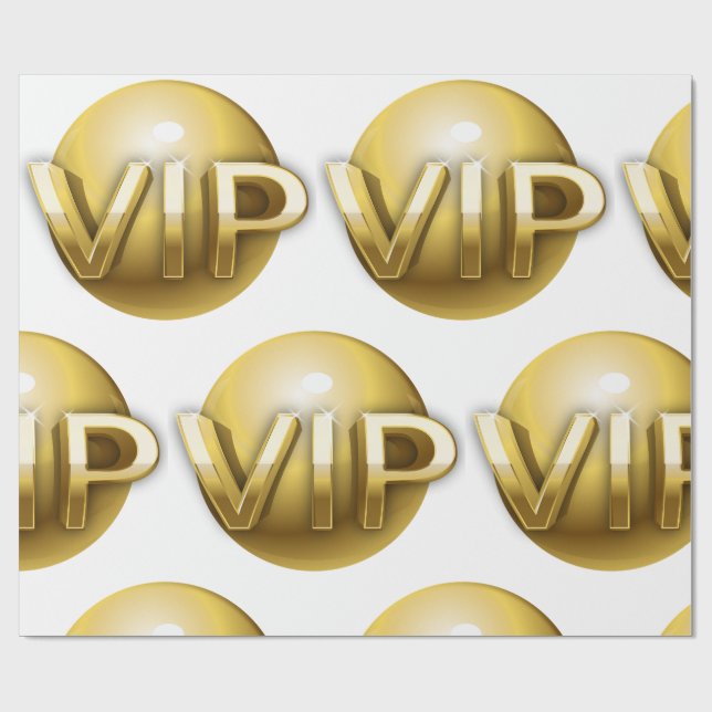 Papier Cadeau Luxury 3D Gold VIP Emblem (Plat)