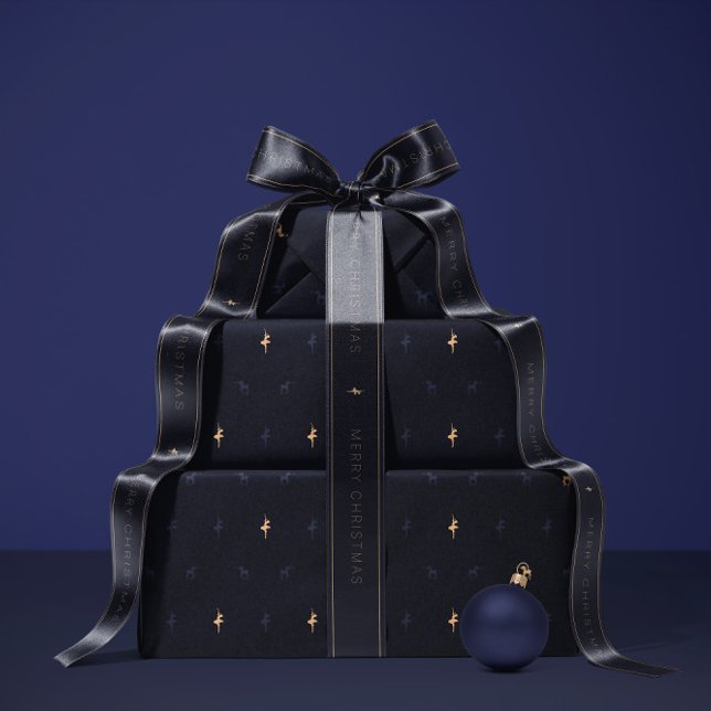 Papier Cadeau Luxury navy blue wrapping paper (Créateur téléchargé)
