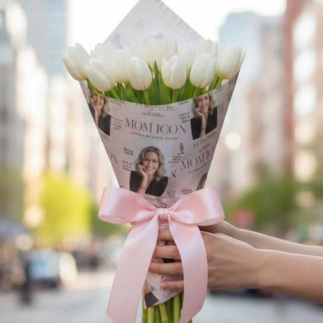 Papier Cadeau Luxury Personalized Mom Magazine Photo Cover (Créateur téléchargé)