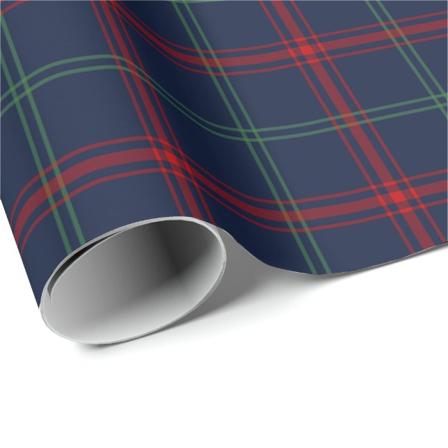 Papier Cadeau Lynch Clan Tartan Irish Plaid Motif (Coin rond)