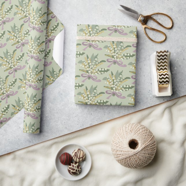 Papier Cadeau Lys de la vallée Floral (Artisanat)