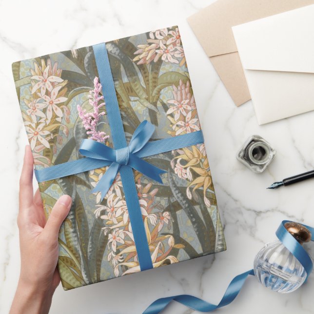 Papier Cadeau Lys de marais vintages rose (Cadeaux)