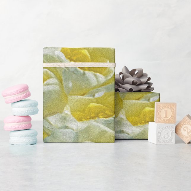 Papier Cadeau Lys d'eau blanche (Baby Shower)