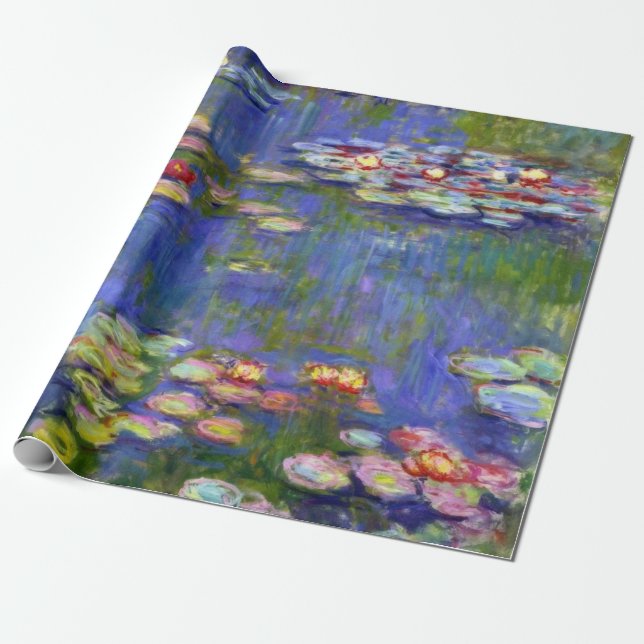 Papier Cadeau Lys d'eau par Monet (Déroulé)