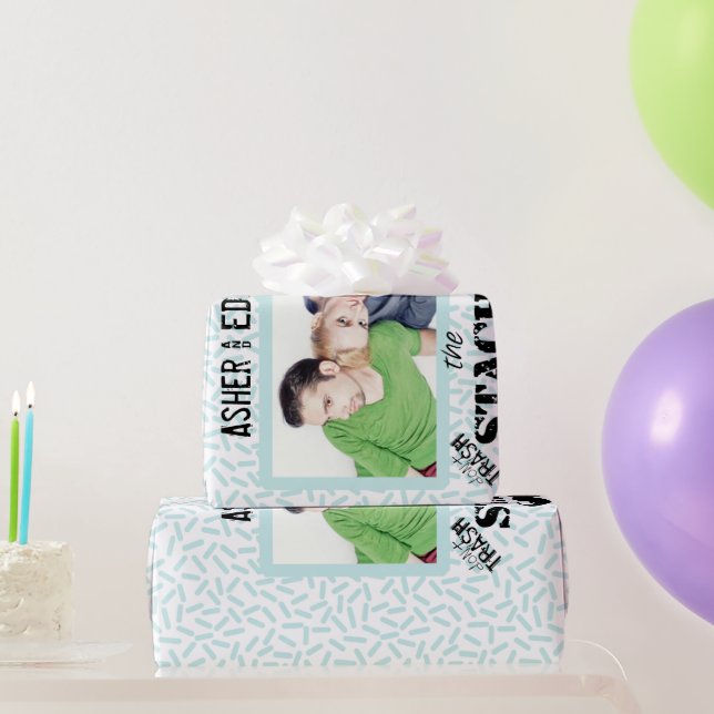 Papier Cadeau M. Mustache Hipster Motif (Cadeaux de fête)