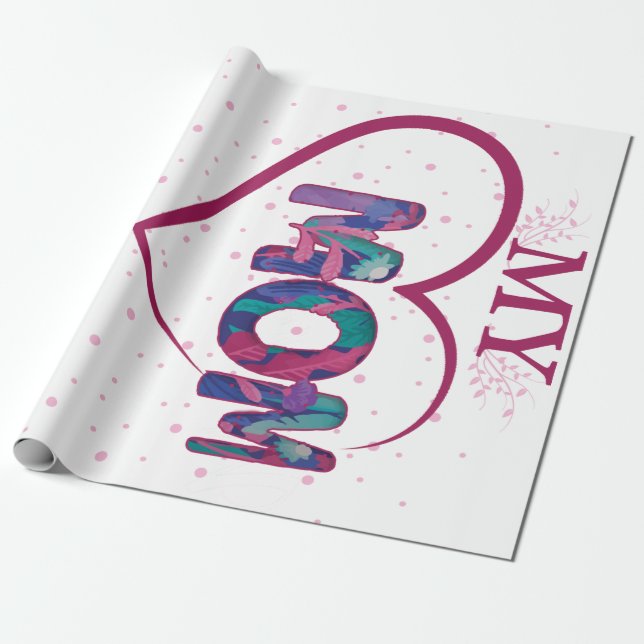Papier Cadeau Ma jolie maman (Déroulé)