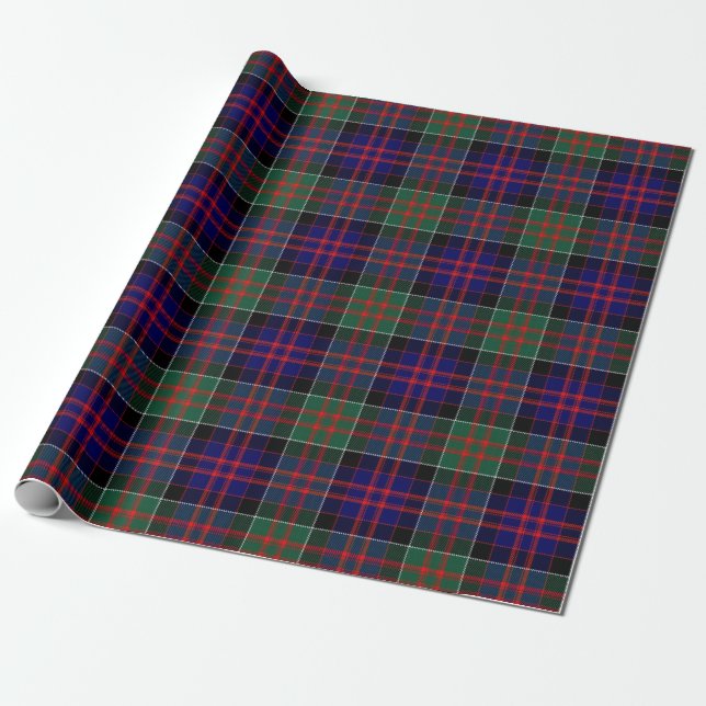 Papier Cadeau MacDonald de Clanranald Tartan Papier d'enveloppem (Déroulé)