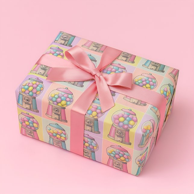 Papier Cadeau Machine à Bubblegum rétro (Créateur téléchargé)